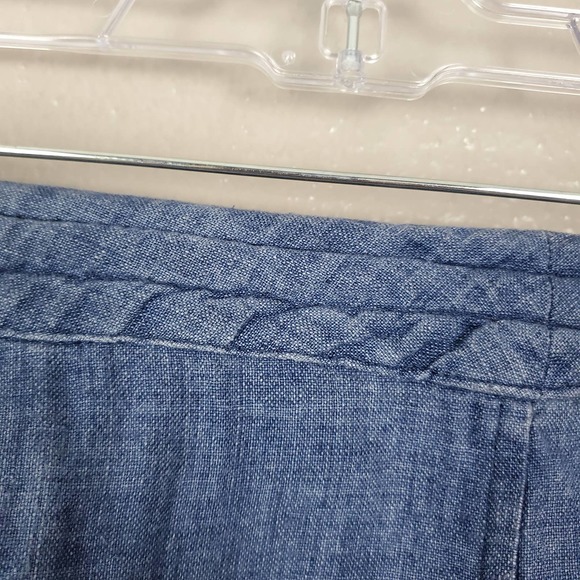 Valerie Stevens Woman 100% Linen Cropped Pants Zip w/Drawstring Closure 22W - Picture 6 of 9